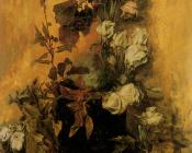 stilleben mit rosen - 汉斯·马卡特